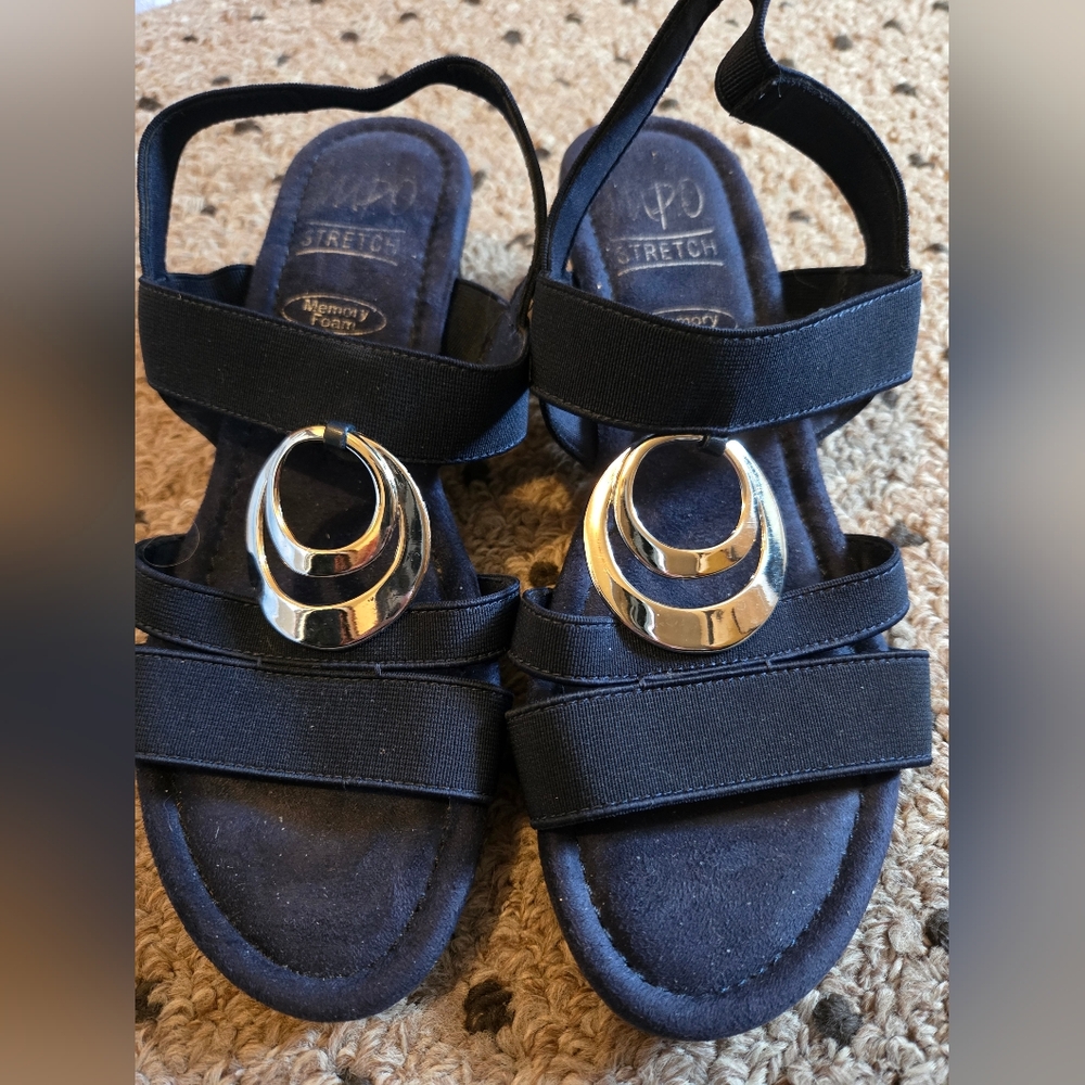Blue IMPO Kitten Wedges- Size 7.5
